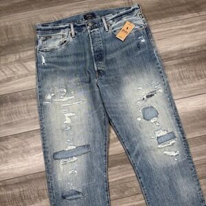 Polo Ralph Lauren Vintage‎ Classic Distressed Jean Blue Size 36X34 NEW $298